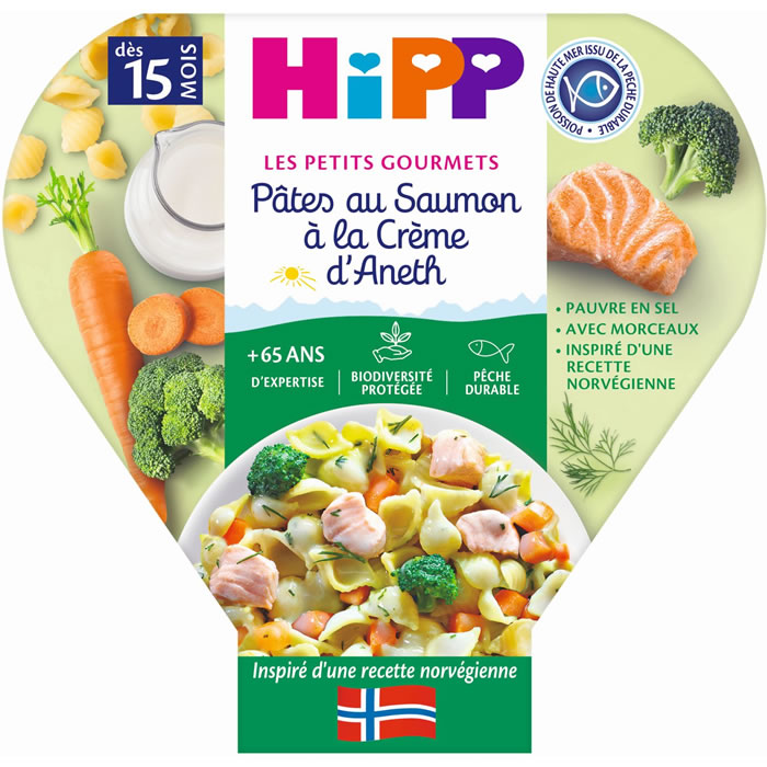 HIPP Pâtes au saumon à la crème d'aneth dès 15 mois