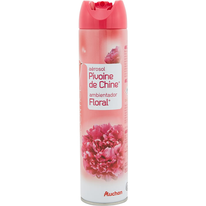 AUCHAN Désodorisant aérosol pivoine de Chine