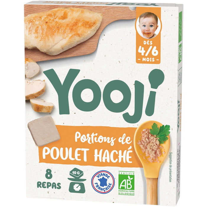 YOOJI Galets de poulet haché dès 4 mois bio