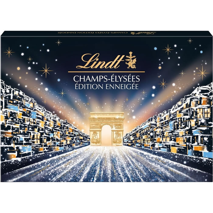 LINDT Champs-Elysées Bouchées au chocolat au lait, noir et blanc