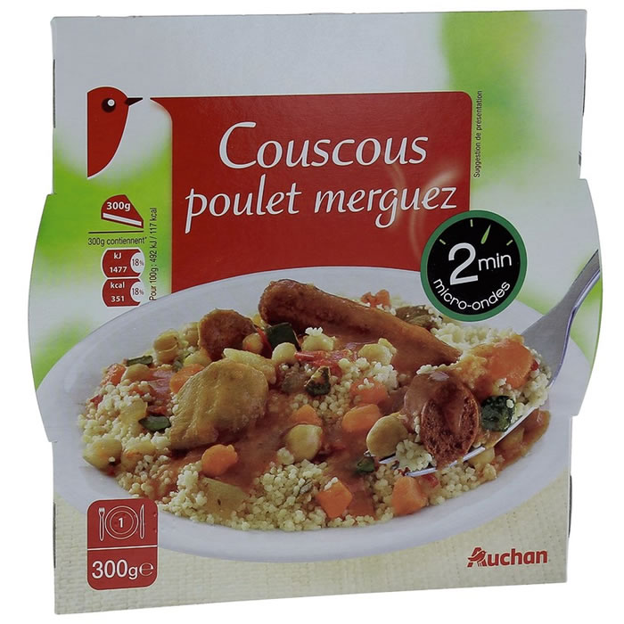 AUCHAN Couscous poulet et merguez