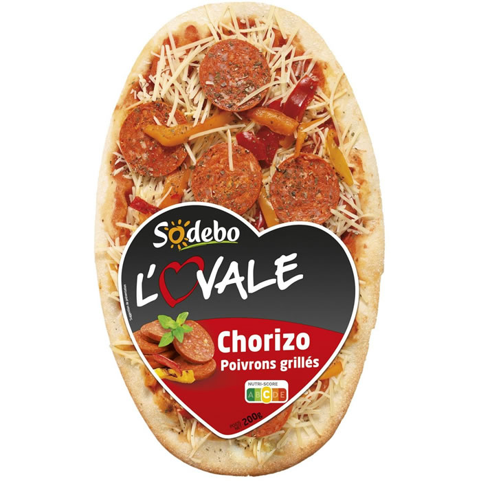 SODEBO L'Ovale Pizza au chorizo et poivrons grillés