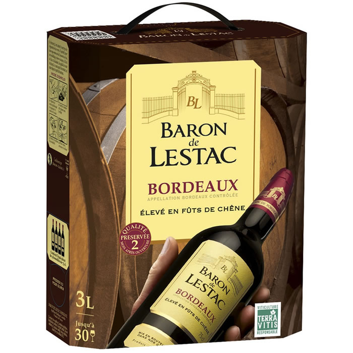 BORDEAUX - AOP Baron de Lestac Vin rouge