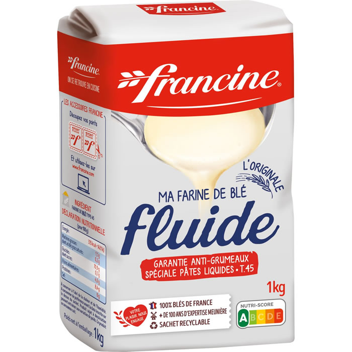 FRANCINE Farine de blé fluide sans grumeaux T 45