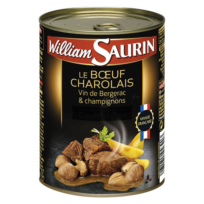 WILLIAM SAURIN Boeuf charolais au vin et champignons