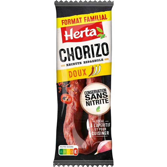 HERTA Chorizo doux sans nitrite