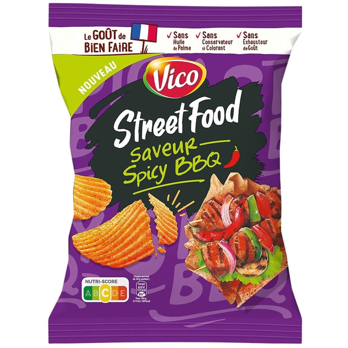 VICO Street Food Chips ondulées au spicy barbecue