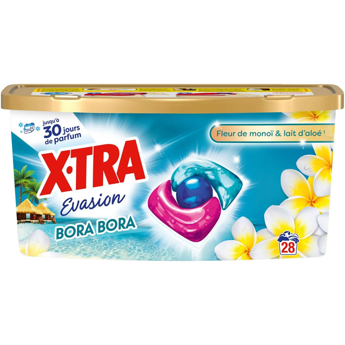 X-TRA Bora Bora Lessive capsules à la fleur de monoï et lait d'aloe