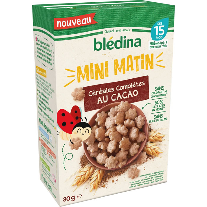 BLEDINA Mini Matin Céréales complètes au cacao dès 15 mois