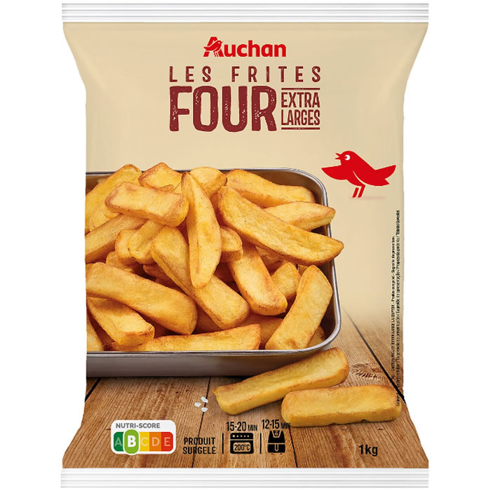 AUCHAN Frites au four extra larges