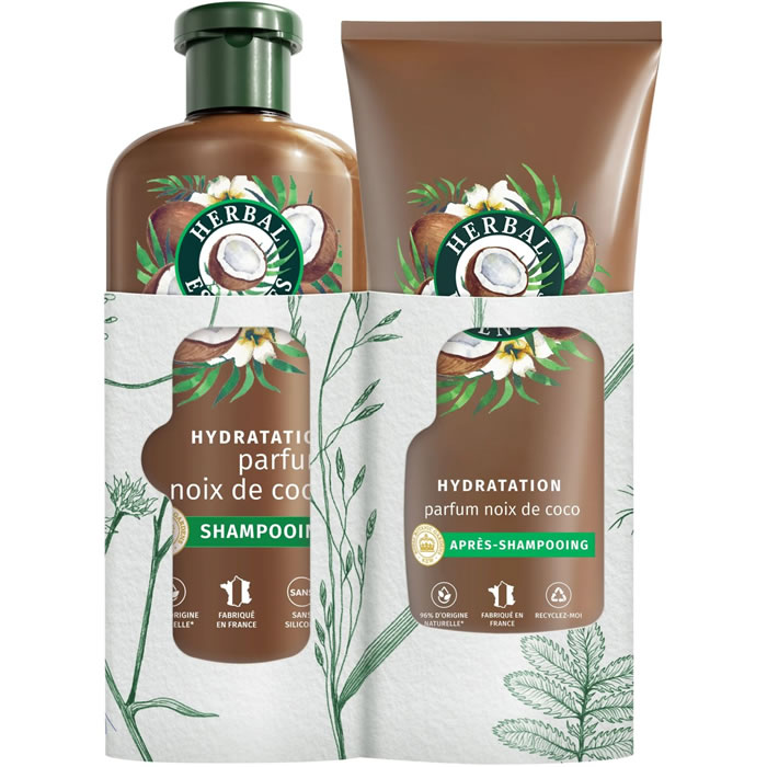 HERBAL ESSENCES Hydratation Shampoing et après-shampoing à la noix de coco