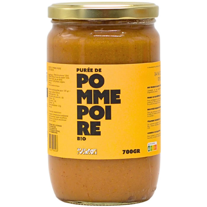 LE FOURGON Dessert pomme poire sans sucres ajoutés bio