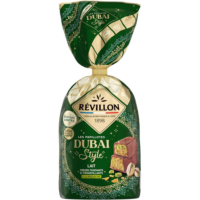REVILLON Dubaï Style Bouchées au chocolat au lait et pistache