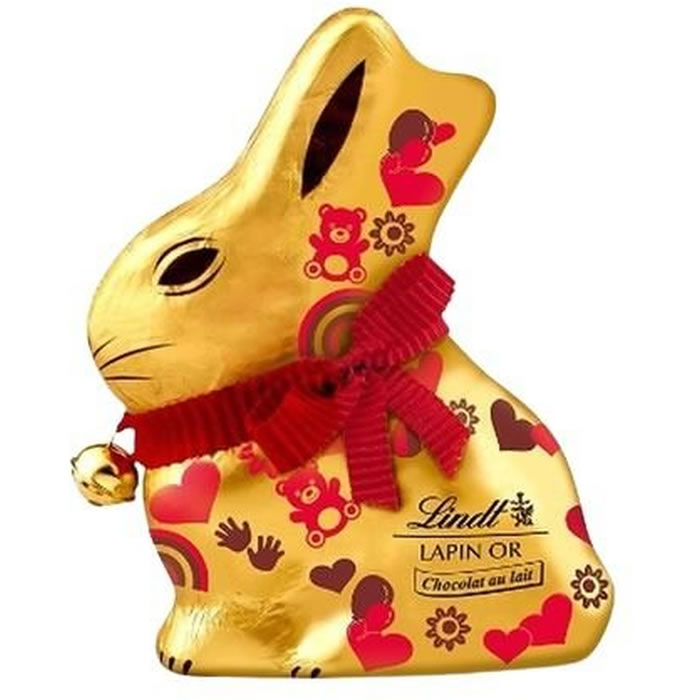 LINDT Lapin Or Chocolat au lait moulage lapin