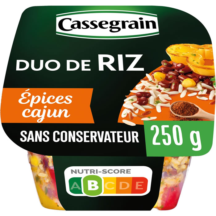 CASSEGRAIN Salade duo de riz, poivrons grillés, haricots rouges, cajun