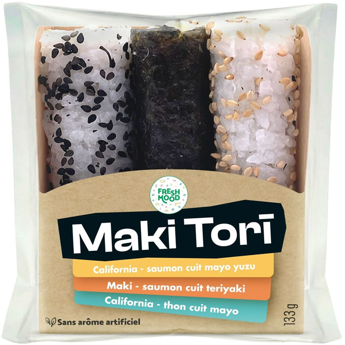 FRESHMOOD Maki Tori Sushis saumon yuzu, saumon teriyaki et thon mayonnaise