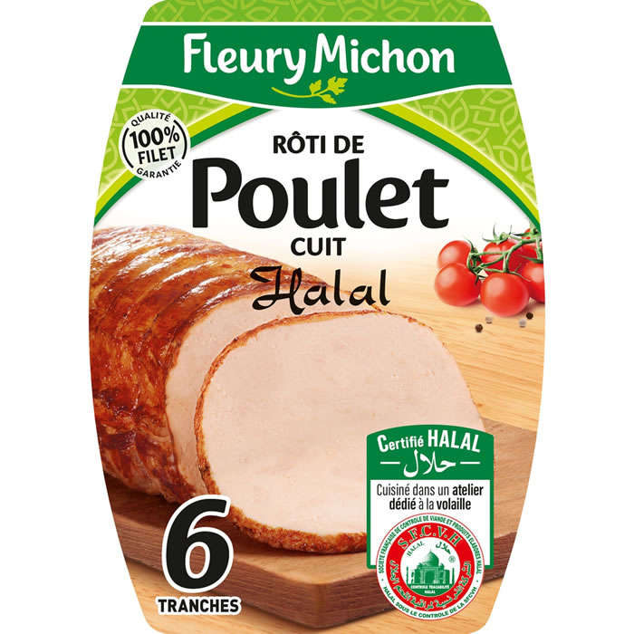 FLEURY MICHON Rôti de poulet cuit halal