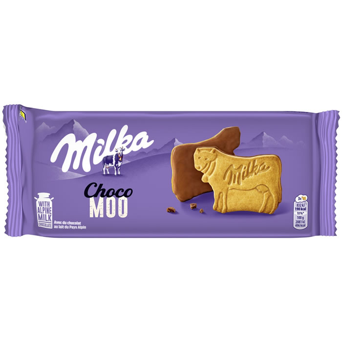 MILKA Choco Moo Biscuits nappés au chocolat au lait