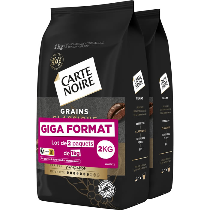CARTE NOIRE Café en grain pur arabica