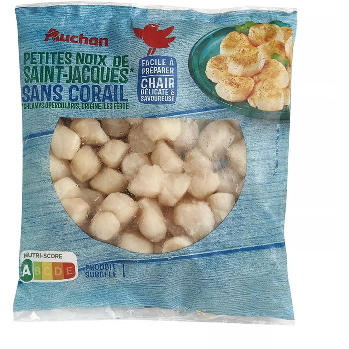 AUCHAN Petites noix de Saint-Jacques sans corail