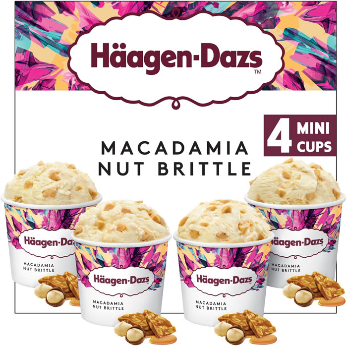 HÄAGEN-DAZS Mini crème glacée à la vanille, macadamia et nougatine