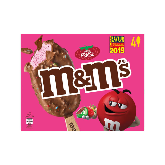 M&M'S Bâtonnets glacés à la fraise et cacahuètes