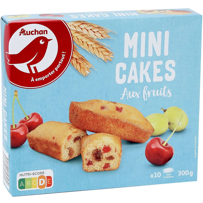 AUCHAN Mini Cakes aux fruits