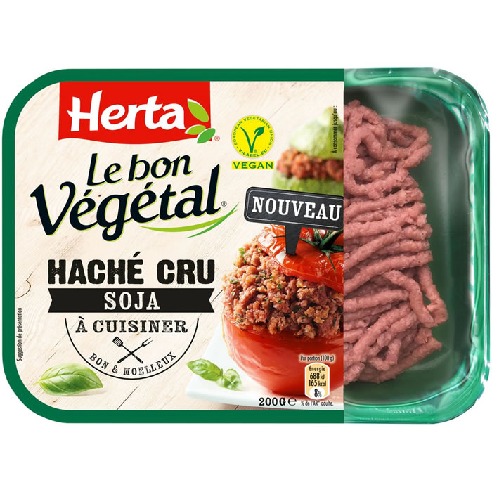 HERTA Le Bon Végétal Haché cru au soja 7% M.G