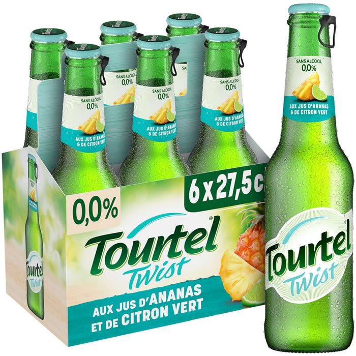 TOURTEL Twist Bière sans alcool ananas et citron vert