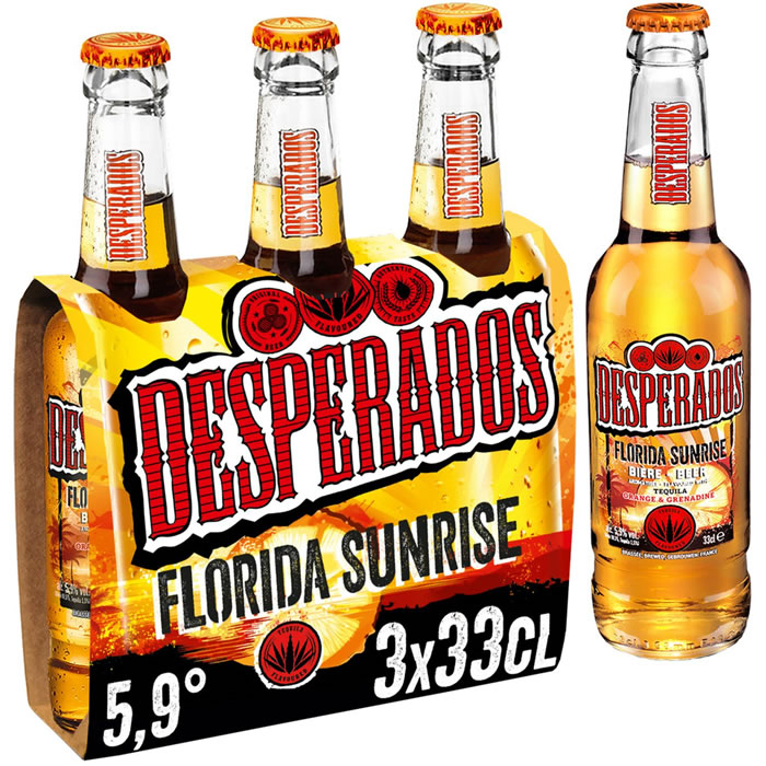 DESPERADOS Florida Sunrise Bière aromatisée téquila orange grenadine