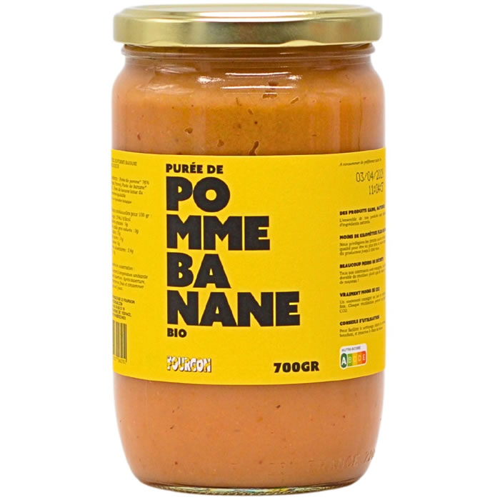 LE FOURGON Dessert pomme banane sans sucres ajoutés bio