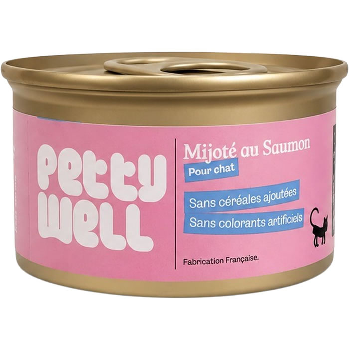PETTY WELL Pâtée au saumon pour chat adulte