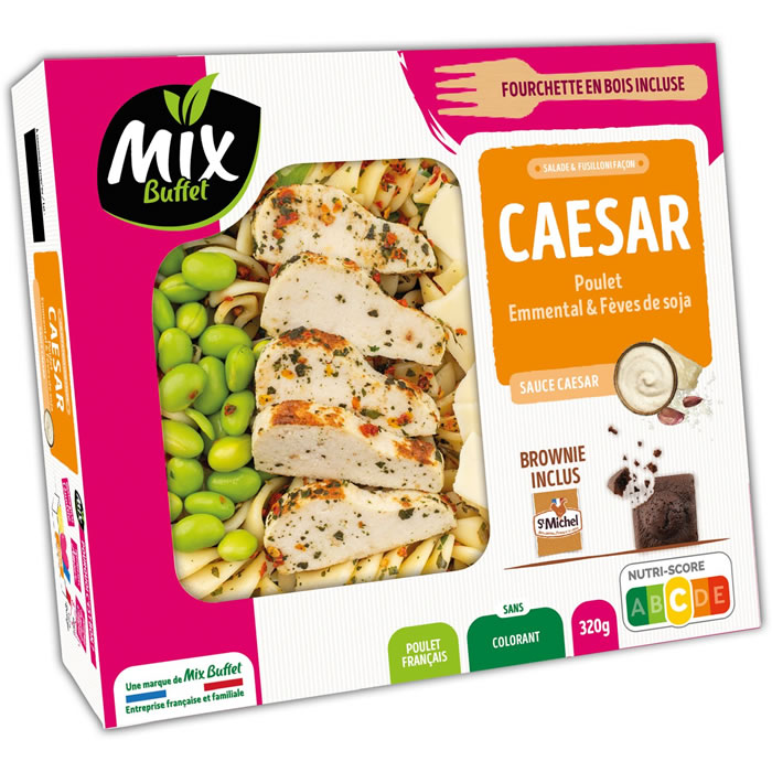 MIX BUFFET Salade poulet, emmental et fèves de soja sauce caésar
