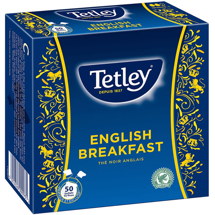 TETLEY English Breakfast Thé Anglais Tir'press