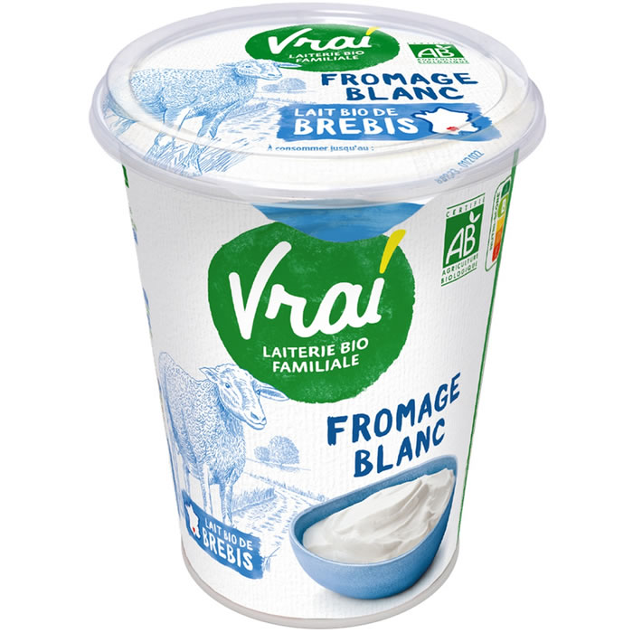 VRAI Fromage blanc au lait de brebis bio 6,8% M.G