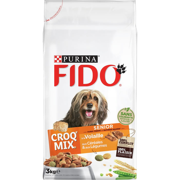 PURINA Fido Croquettes pour chien +10kg aux viandes, céréales et légumes