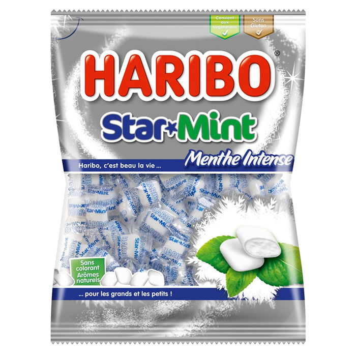 HARIBO Starmint Dragées à la menthe intense