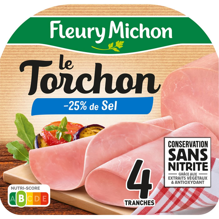 FLEURY MICHON Le Torchon Jambon cuit au torchon -25% de sel
