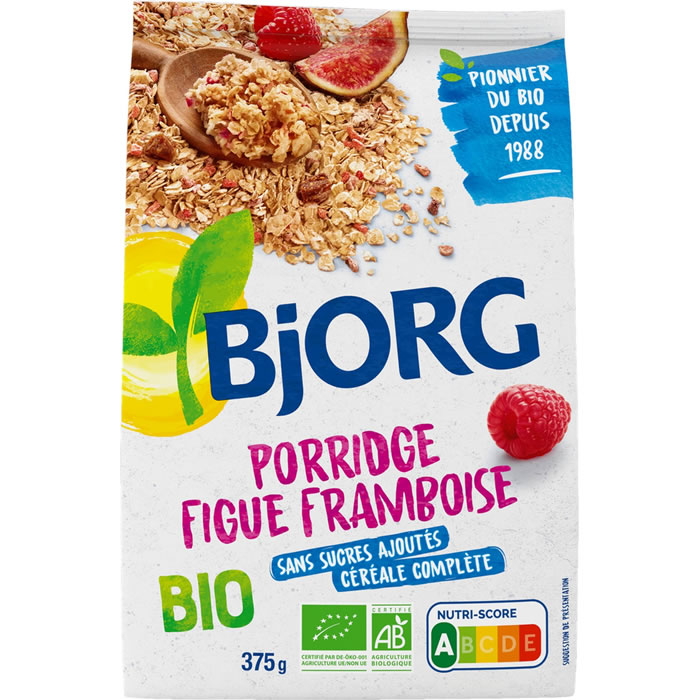 BJORG Porridge à la figue et framboise bio