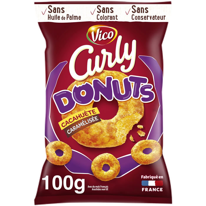 VICO Curly Soufflés à la cacahuète caramélisées donuts