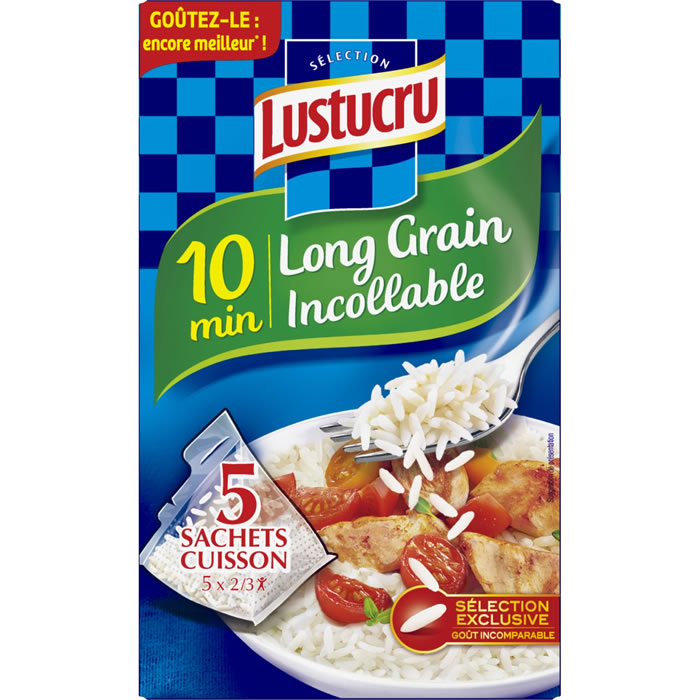 LUSTUCRU Riz long grain sachets cuisson