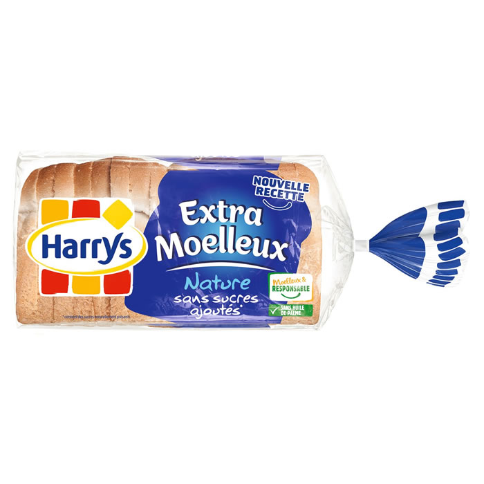 HARRYS Extra moelleux Pain de mie sans sucre ajouté