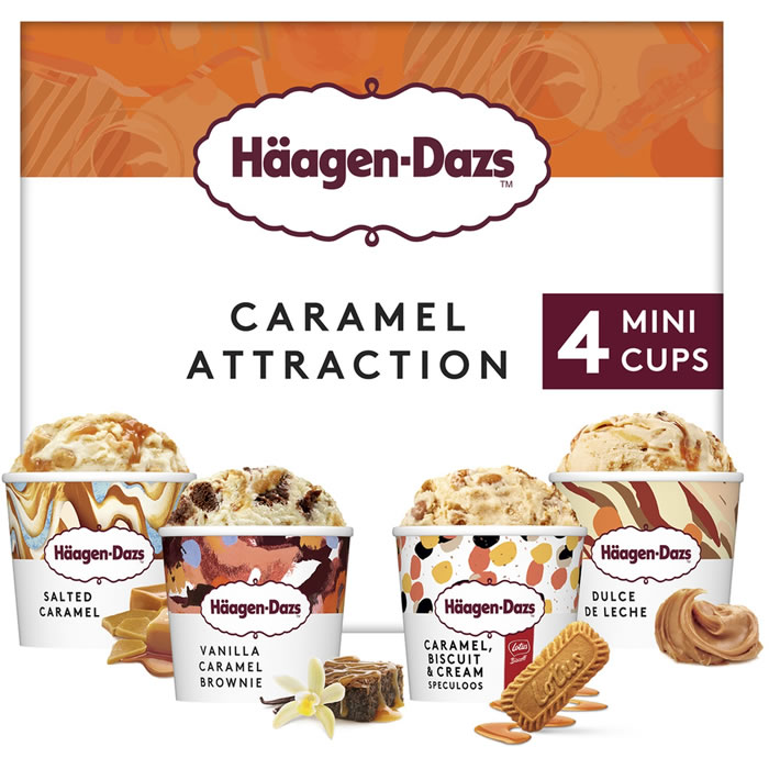 HÄAGEN-DAZS Panachés de mini crème glacée à la vanille et caramel