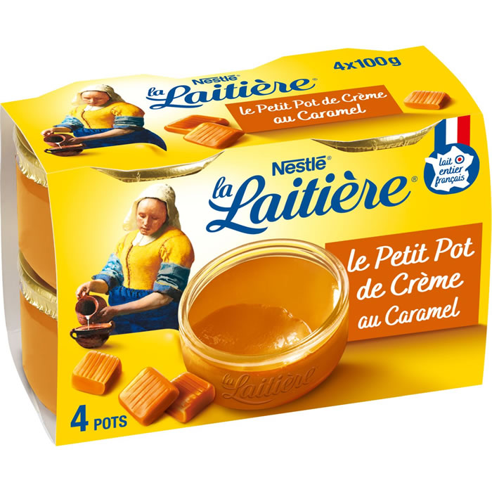 Petit pot de crème vanille, La laitière (8 x 100 g)