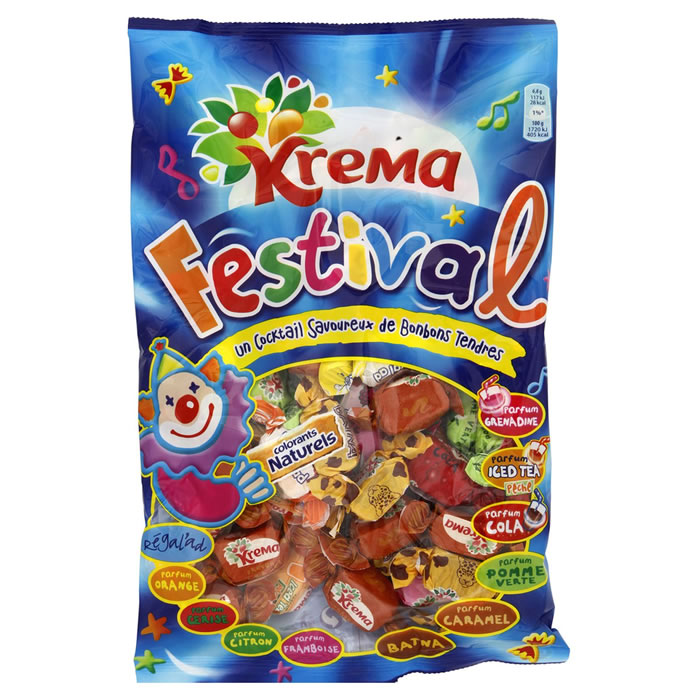 KREMA Festival Bonbons tendres aux goûts assortis