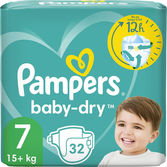 PAMPERS Baby-Dry Couches taille 7 (15 kg et +)