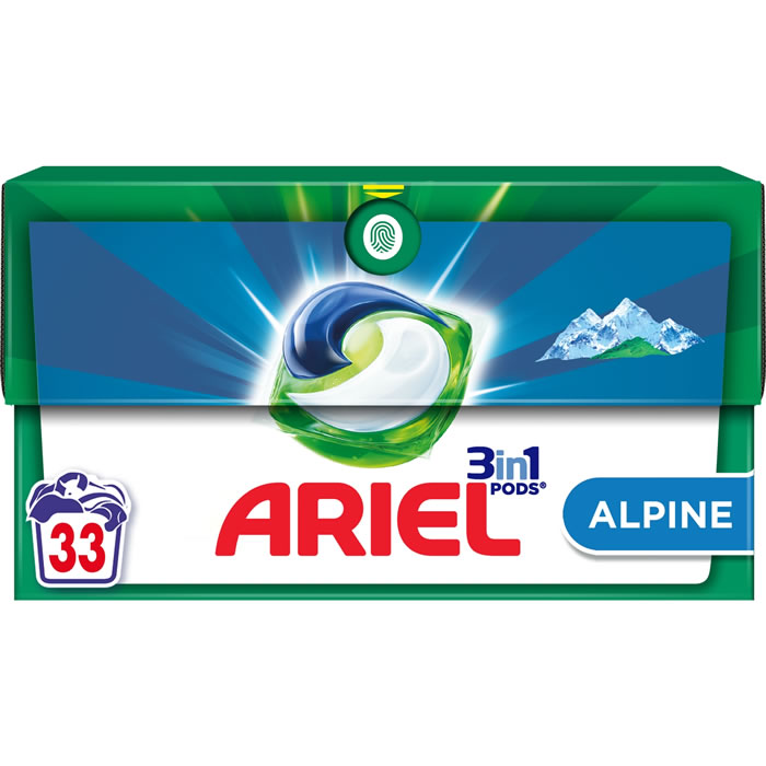 ARIEL 3 en 1 Pods Lessive capsules alpine