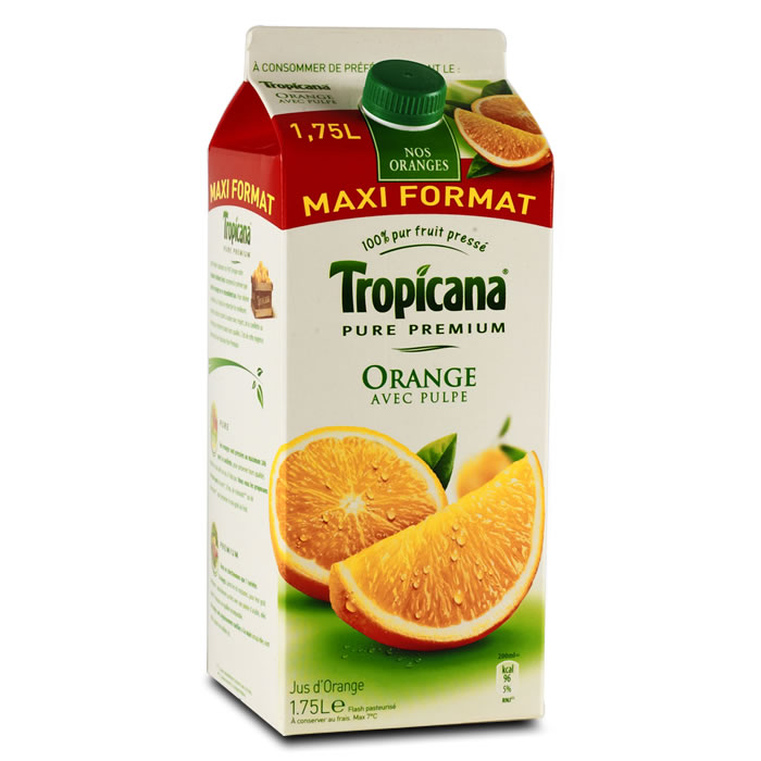 TROPICANA Pure premium Jus d'Orange pressé avec Pulpe
