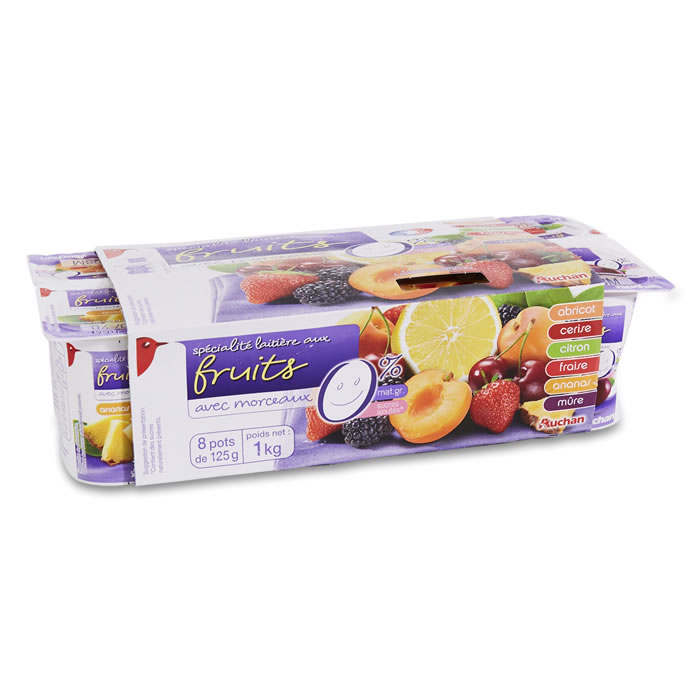 AUCHAN Yaourts allégés aux fruits