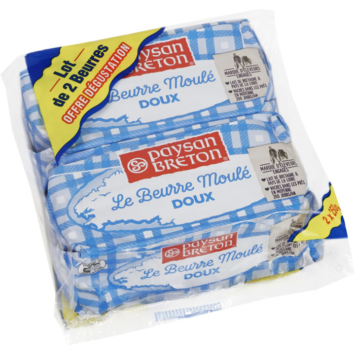 PAYSAN BRETON Beurre moulé doux 82% M.G